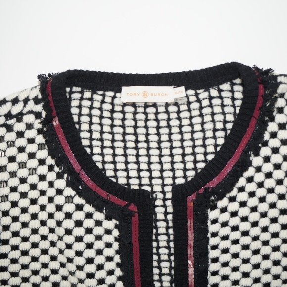 Tory Burch Sequin Embellished Petra Sweater Jacket - Picture 7 of 7